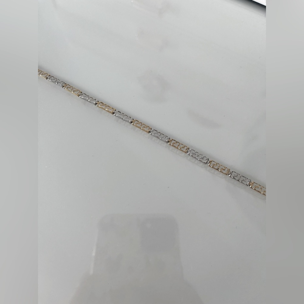 Yellow gold and white gold necklace Versace